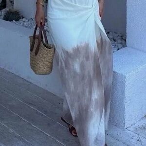 🚨24 Hour Flash Sale 🚨 Zara Cream and Brown Ombre Dress